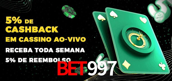 Promoções do cassino ao Vivo bet997